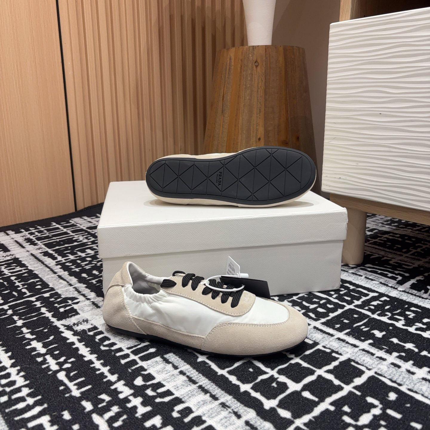 Prada Collapse Re-Nylon And Suede Sneakers - PerfectKickZ