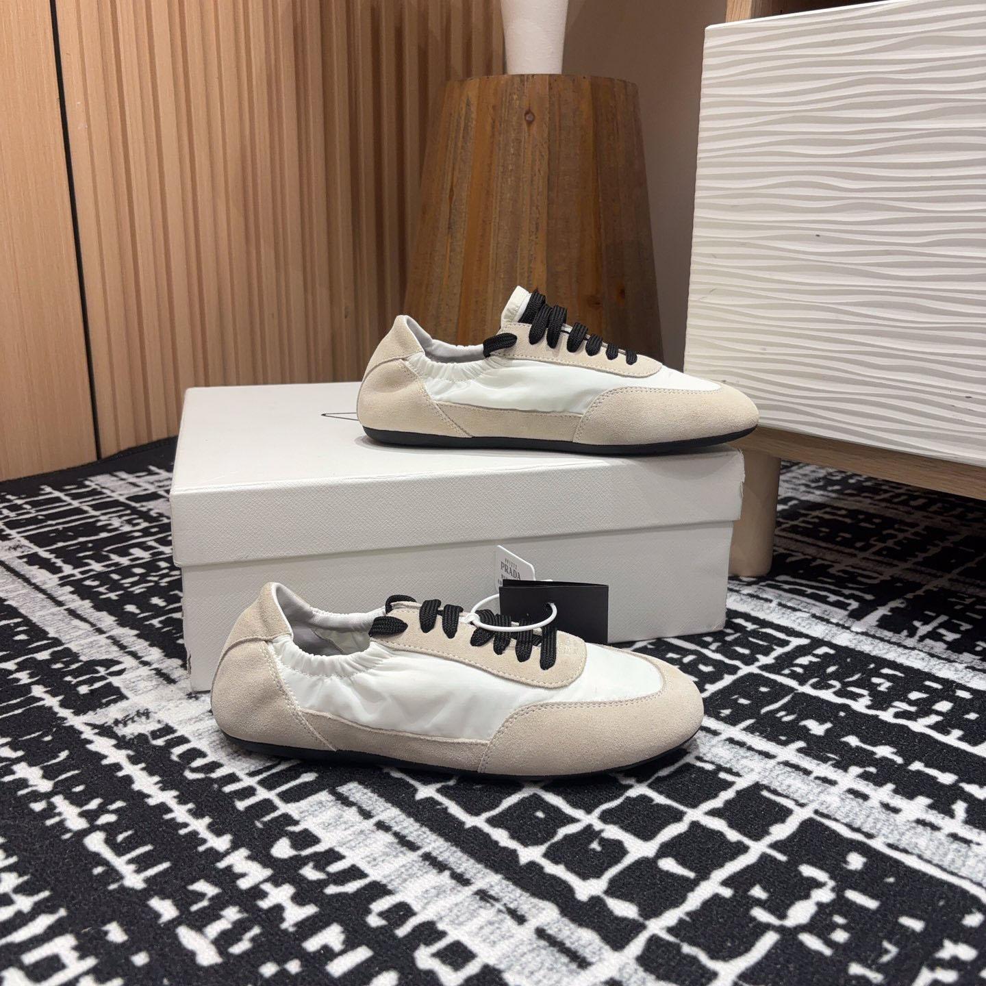 Prada Collapse Re-Nylon And Suede Sneakers - PerfectKickZ
