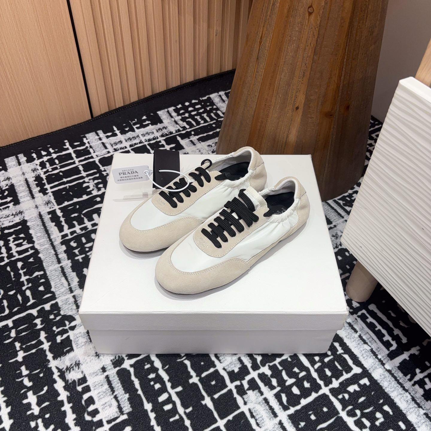 Prada Collapse Re-Nylon And Suede Sneakers - PerfectKickZ