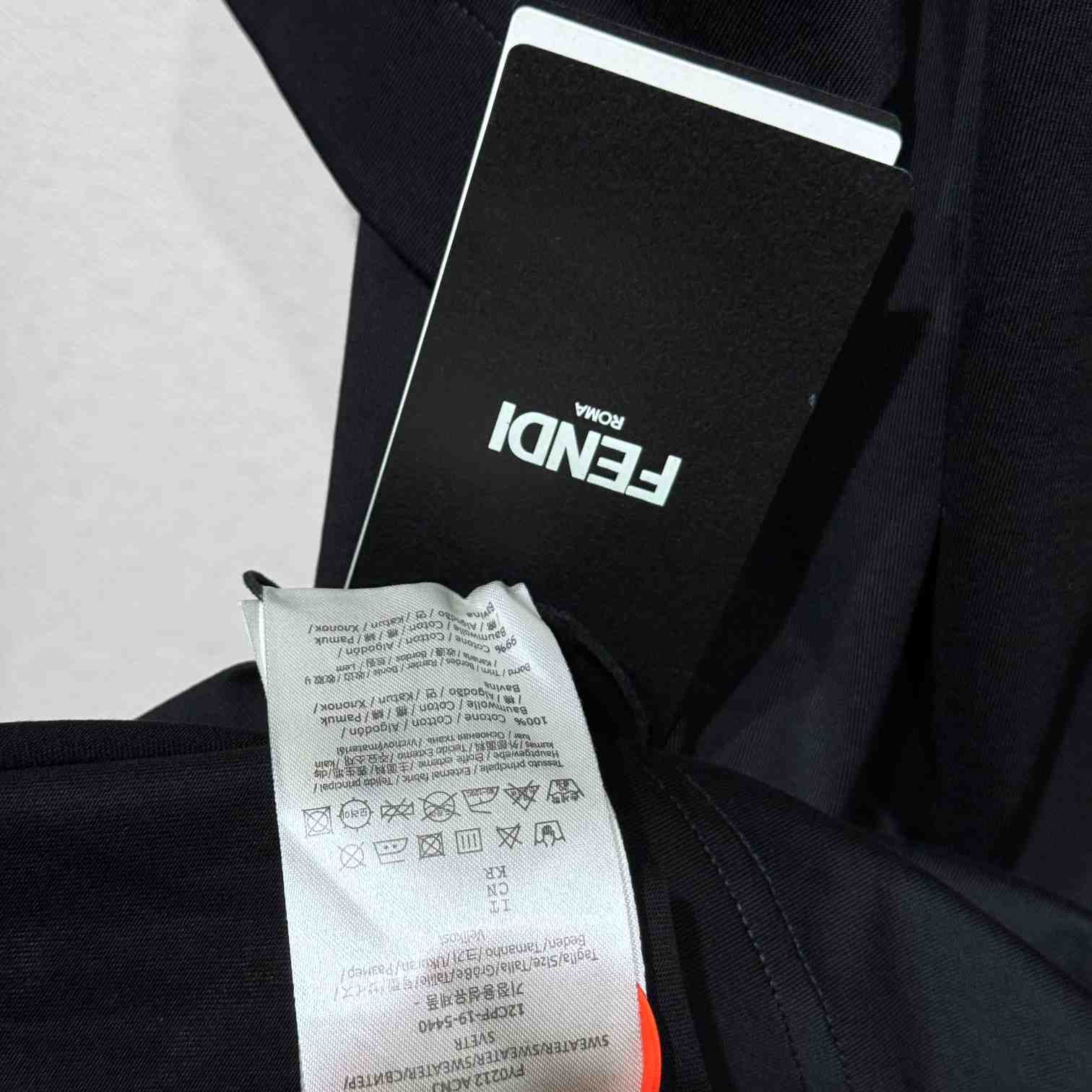 Fendi Black Cotton T-shirt - PerfectKickZ