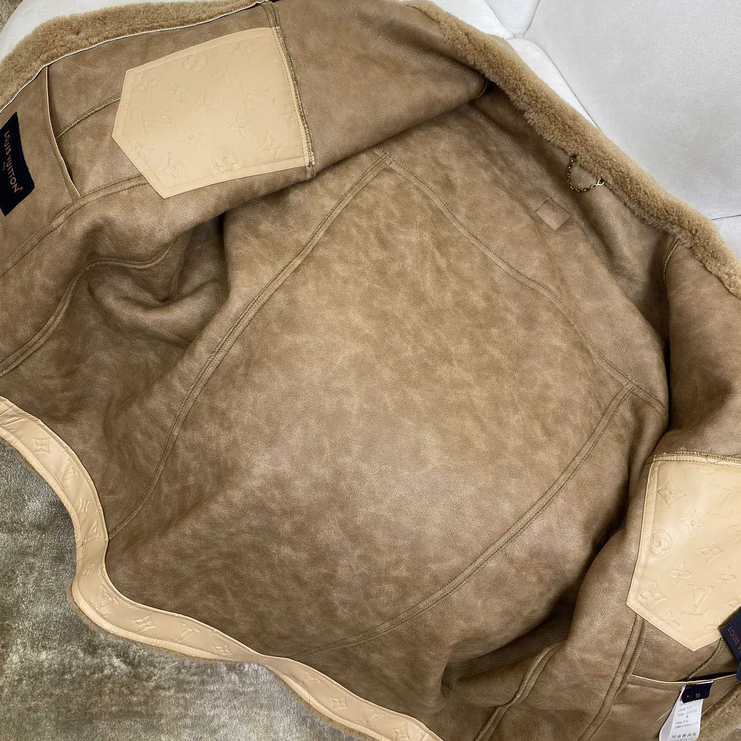 Louis Vuitton Shearling Trucker Jacket  1AGJGF - PerfectKickZ