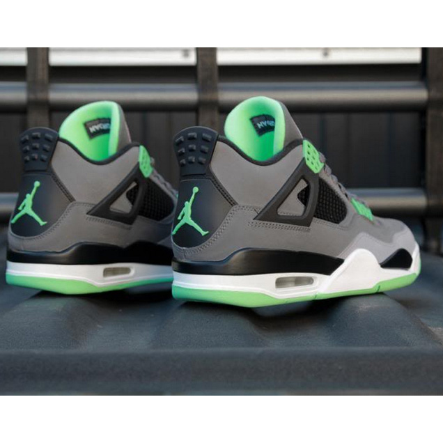 Jordan 4 Retro Green Glow Sneakers    - PerfectKickZ
