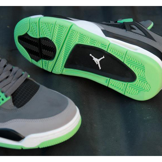 Jordan 4 Retro Green Glow Sneakers    - PerfectKickZ