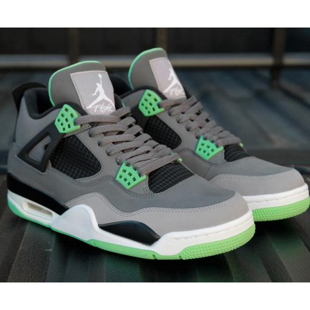 Jordan 4 Retro Green Glow Sneakers    - PerfectKickZ