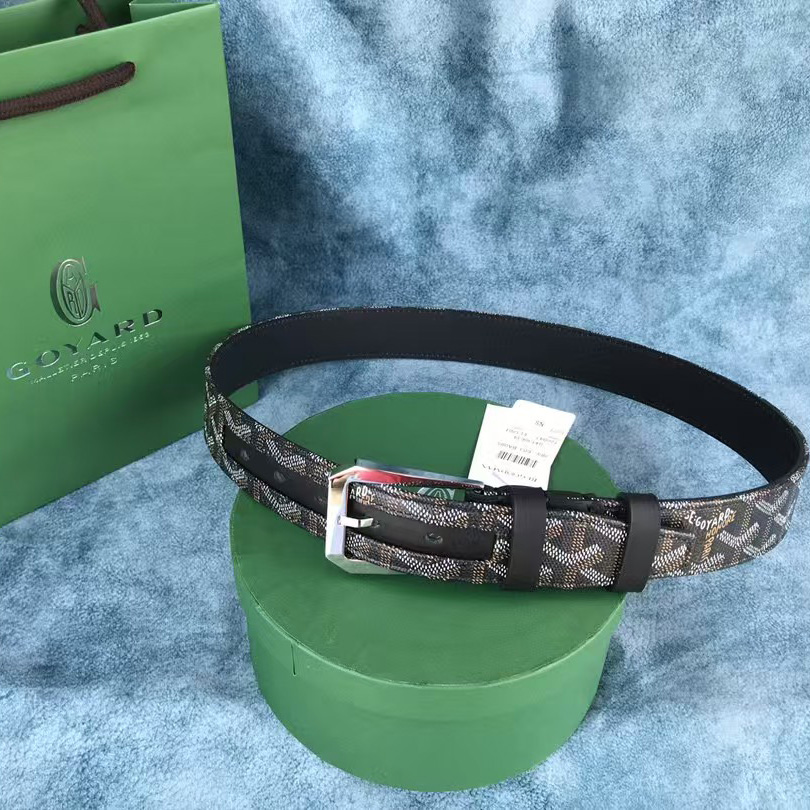 Goyard Paris Leather Mens Belt - PerfectKickZ