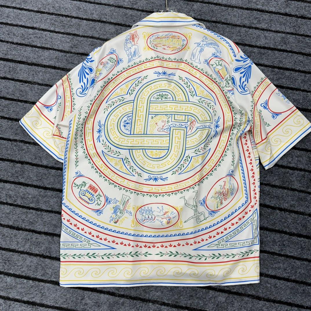 Casablanca Short Sleeve Cuban Collar Shirt - PerfectKickZ