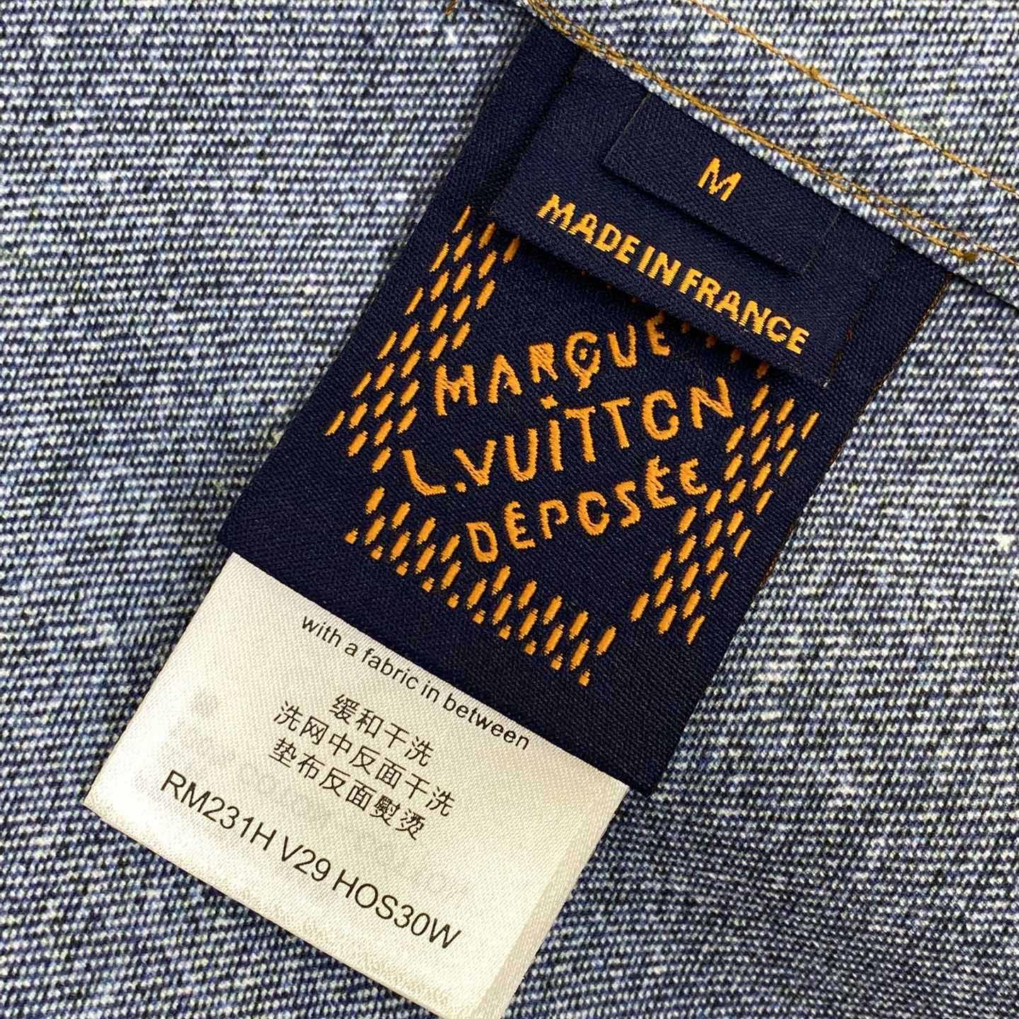 Louis Vuitton Damier Chambray Short-Sleeved Shirt  1AHCII - PerfectKickZ
