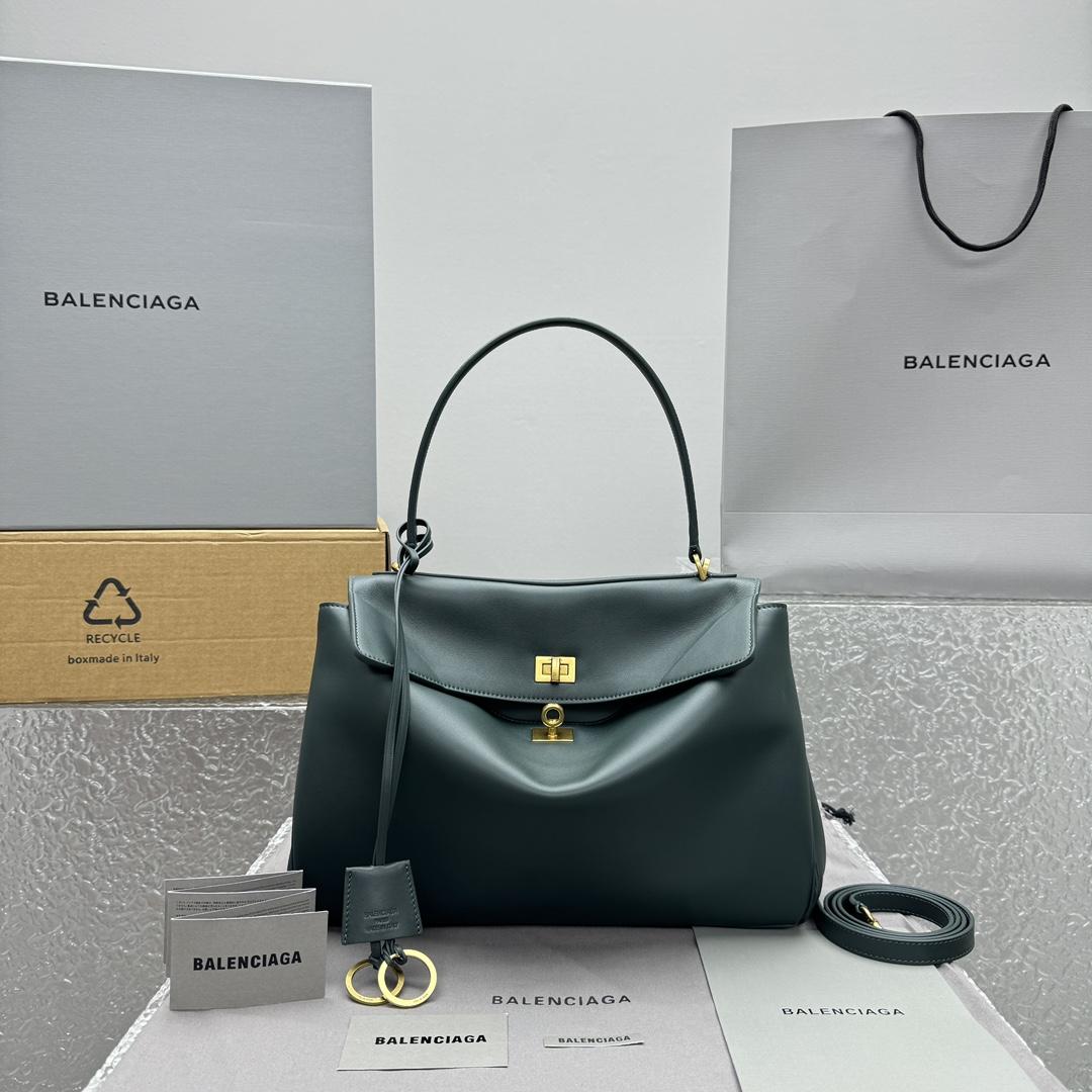 Balenciaga Rodeo Medium Handbag In Pine Green - PerfectKickZ