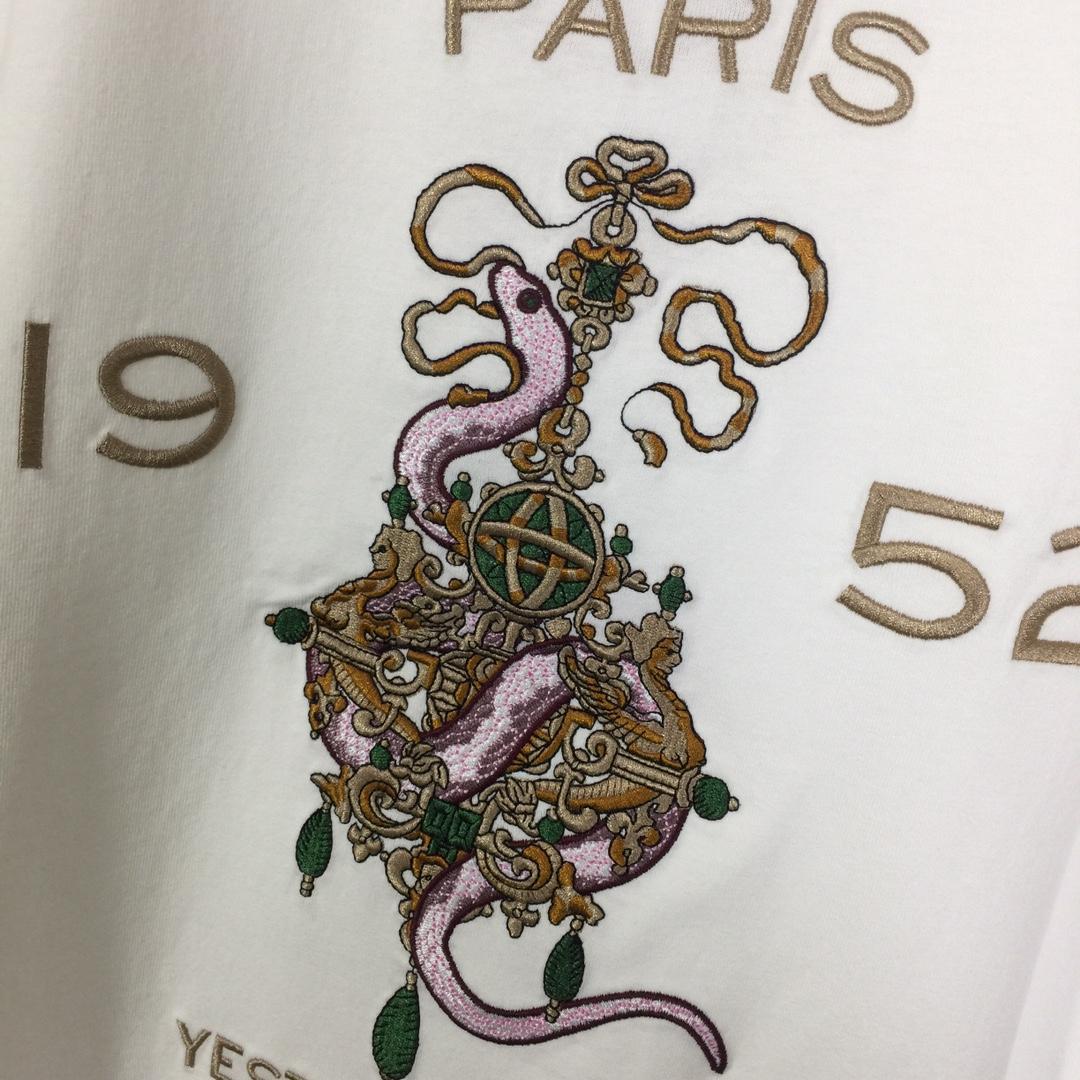 Givenchy T-shirt In Cotton With Chandelier Snake Embroideries - PerfectKickZ