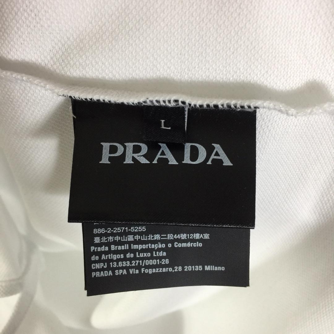 Prada Logo Cotton Polo Shirt - PerfectKickZ