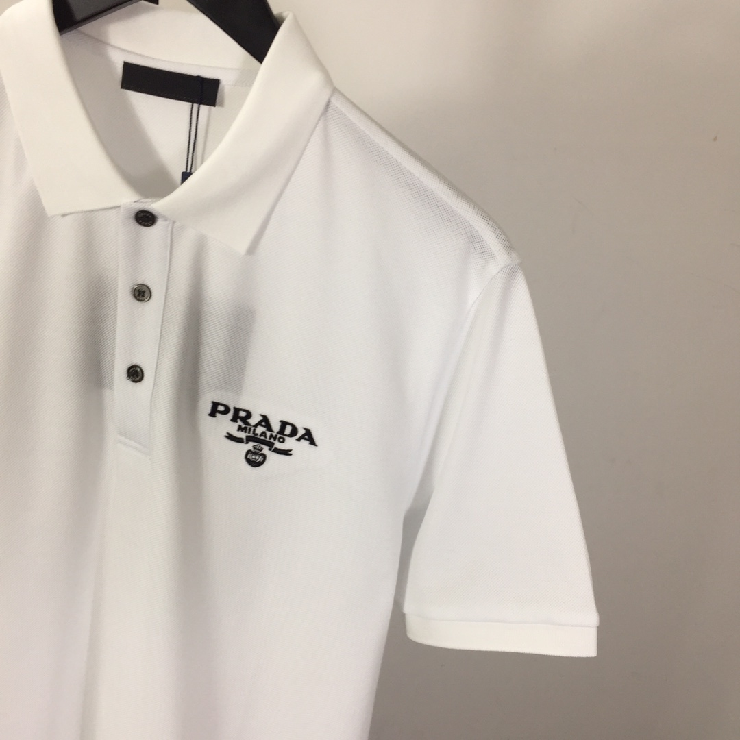 Prada Logo Cotton Polo Shirt - PerfectKickZ