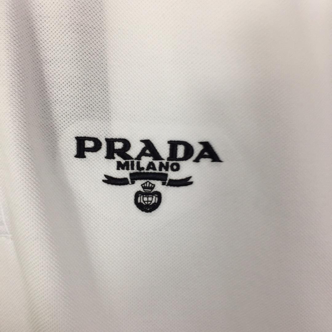 Prada Logo Cotton Polo Shirt - PerfectKickZ