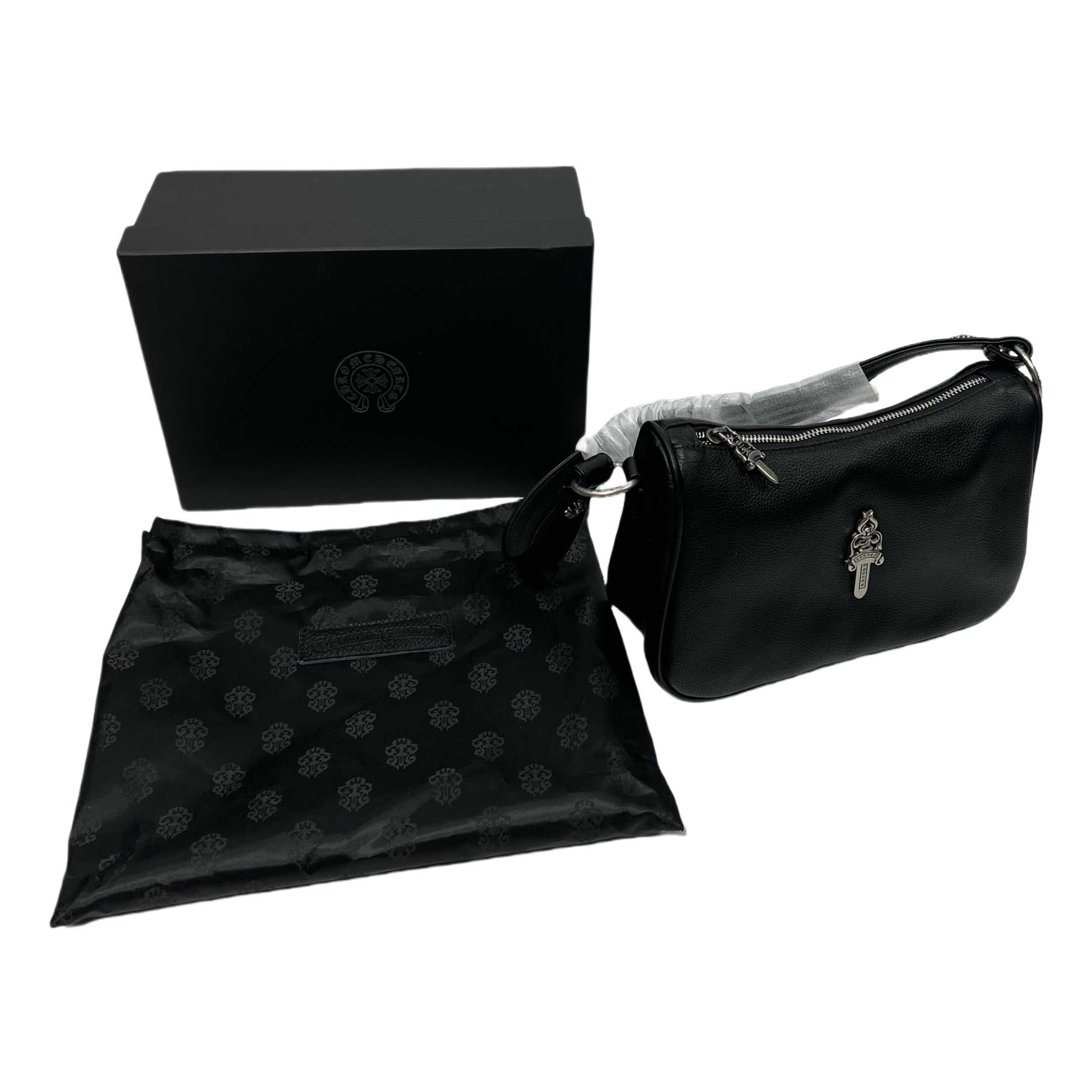 Chrome Heart Black Nugget Bag   25-16-9cm - PerfectKickZ