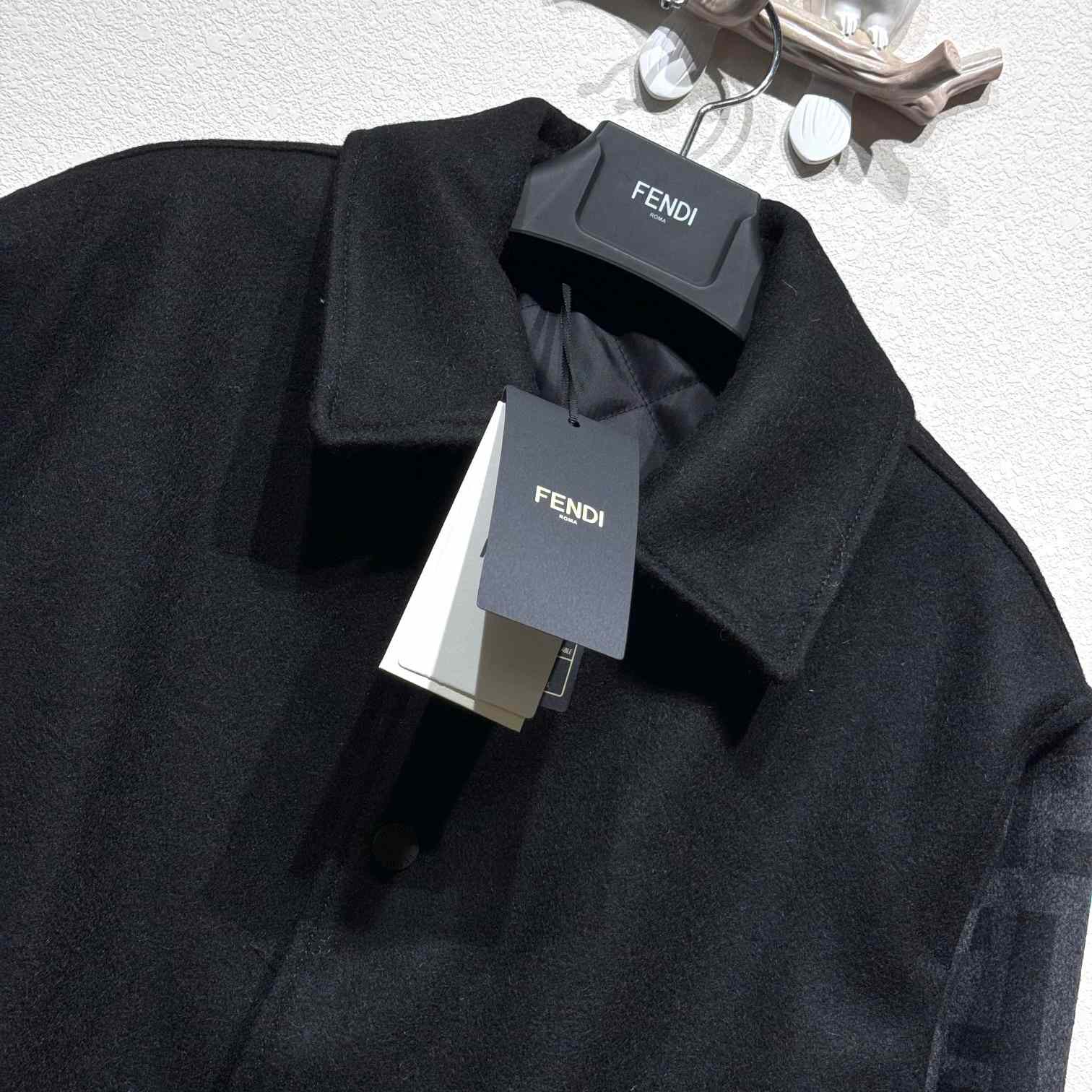 Fendi Black Wool Bomber Jacket - PerfectKickZ