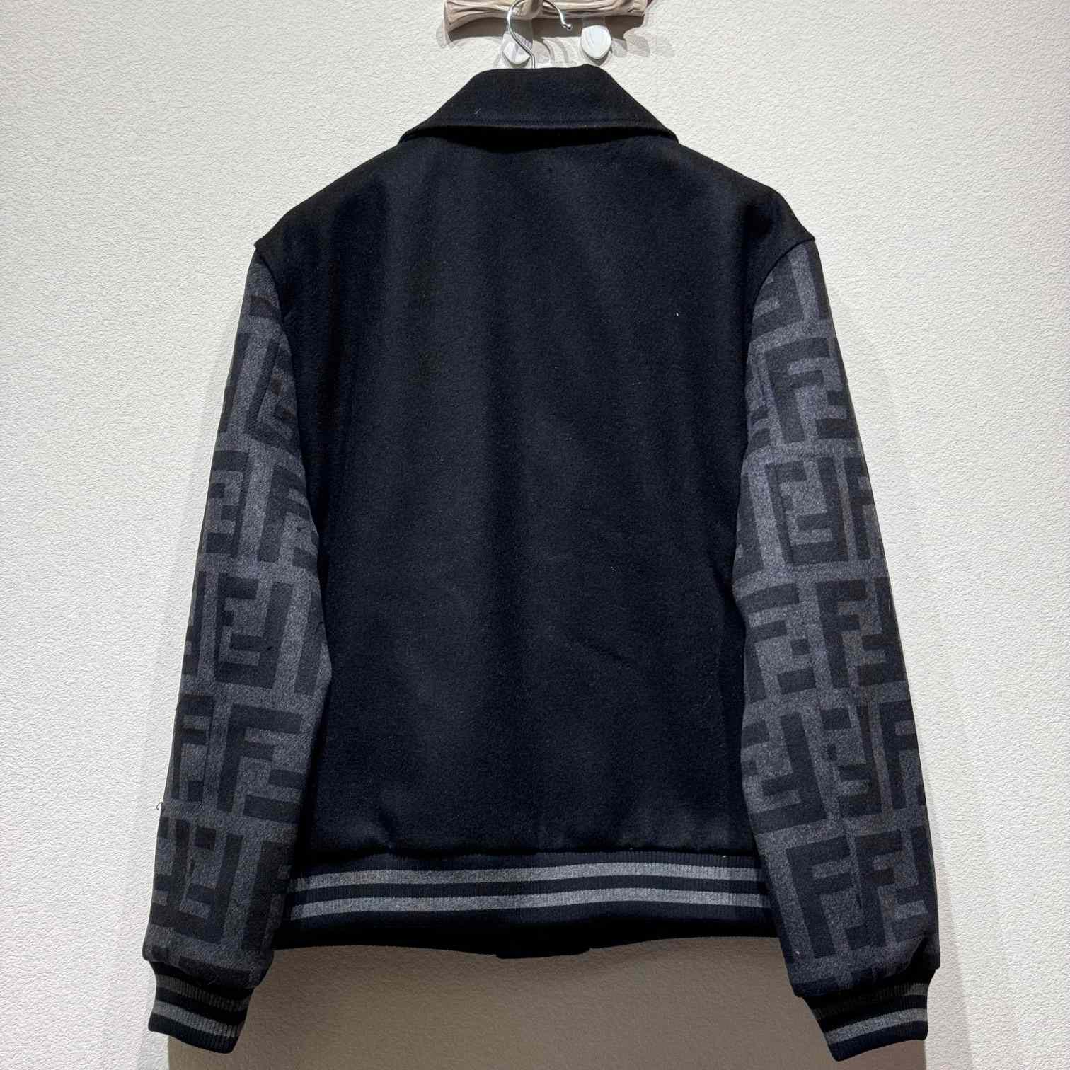 Fendi Black Wool Bomber Jacket - PerfectKickZ