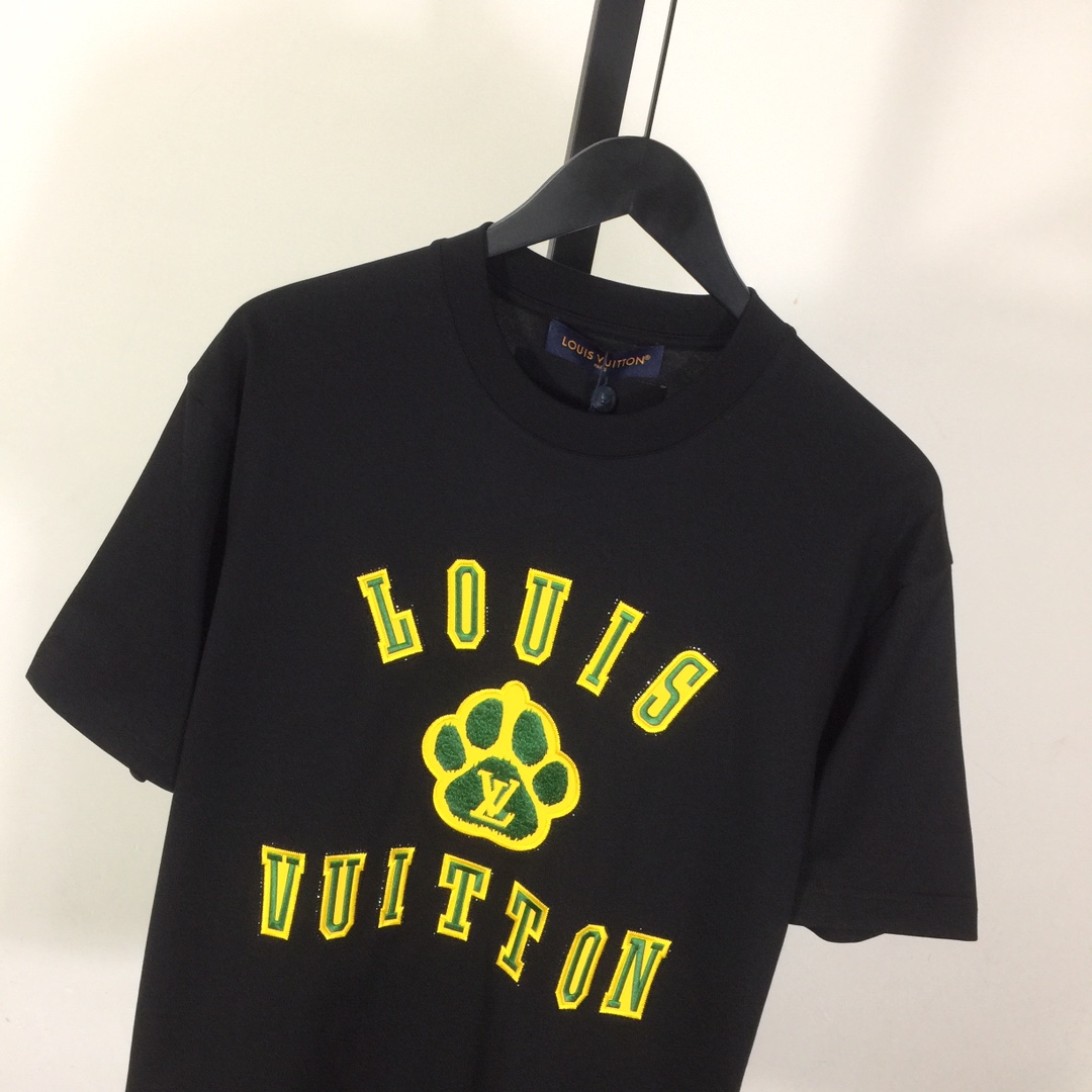 Louis Vuitton Embellished Short-Sleeved Cotton Crewneck - PerfectKickZ