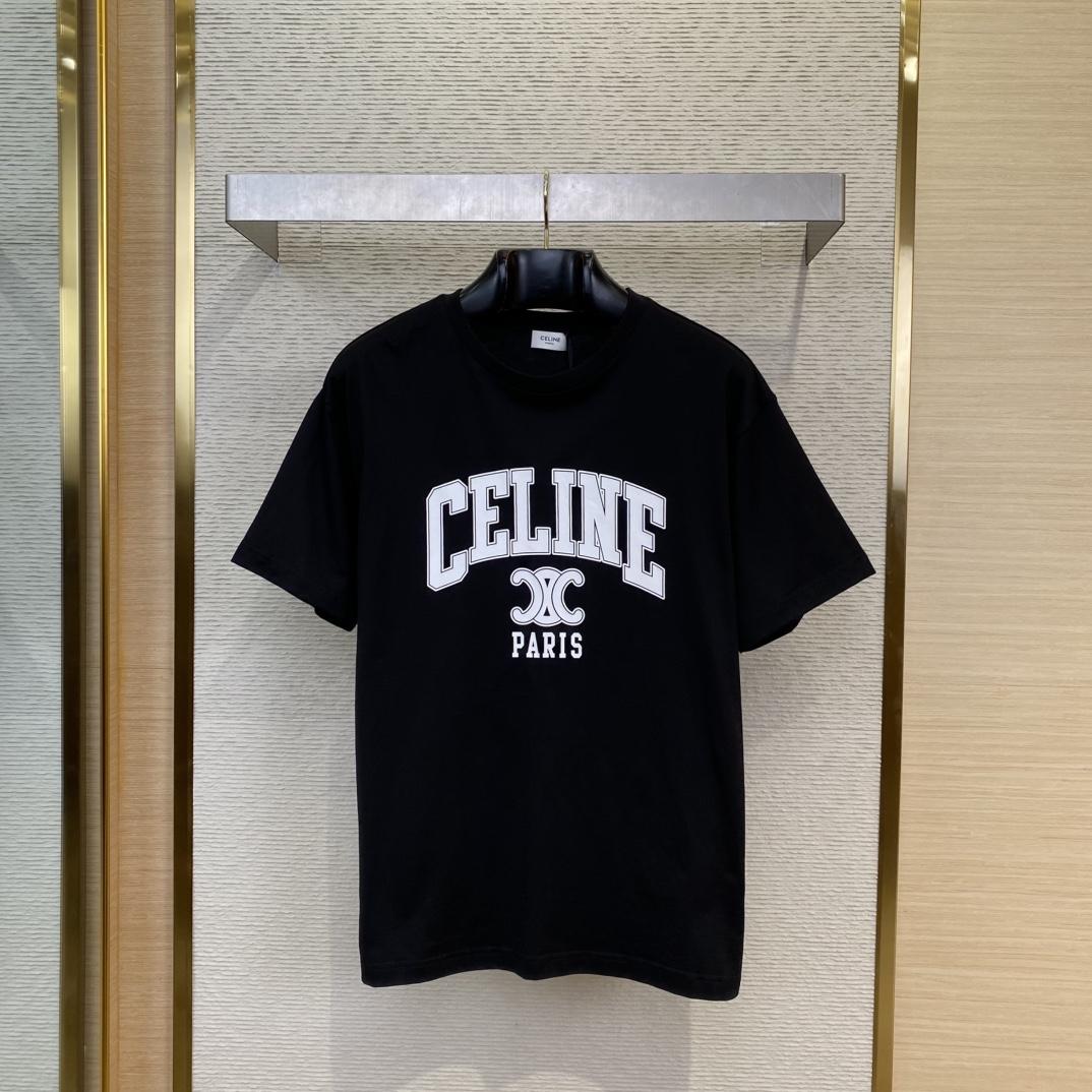 Celine Loose T-shirt In Cotton Jersey - PerfectKickZ