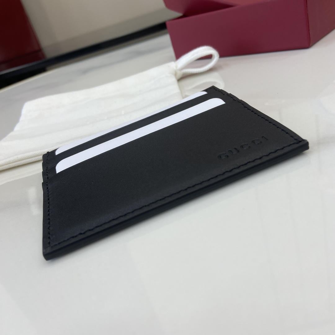 Gucci GG Emblem Embossed Card Case - PerfectKickZ