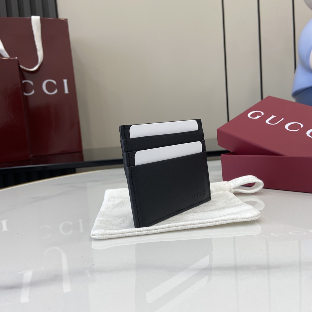 Gucci GG Emblem Embossed Card Case - PerfectKickZ