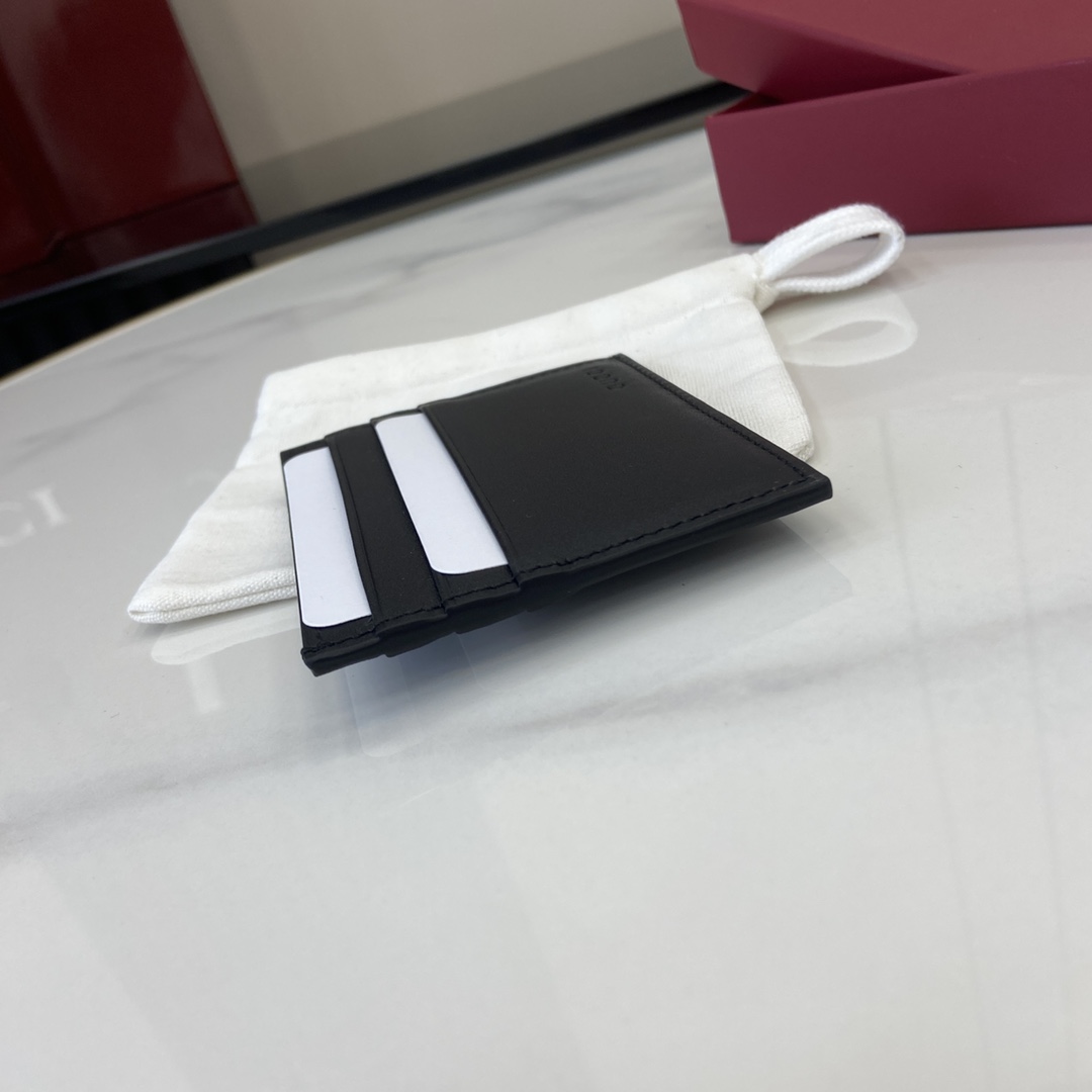 Gucci GG Emblem Embossed Card Case - PerfectKickZ