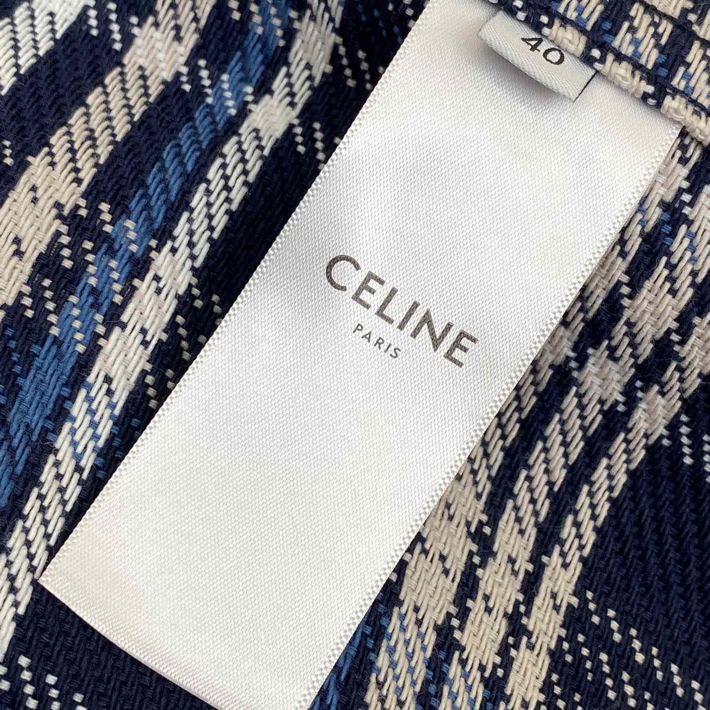 Celine Loose Lumberjack Shirt In Check Cotton - PerfectKickZ