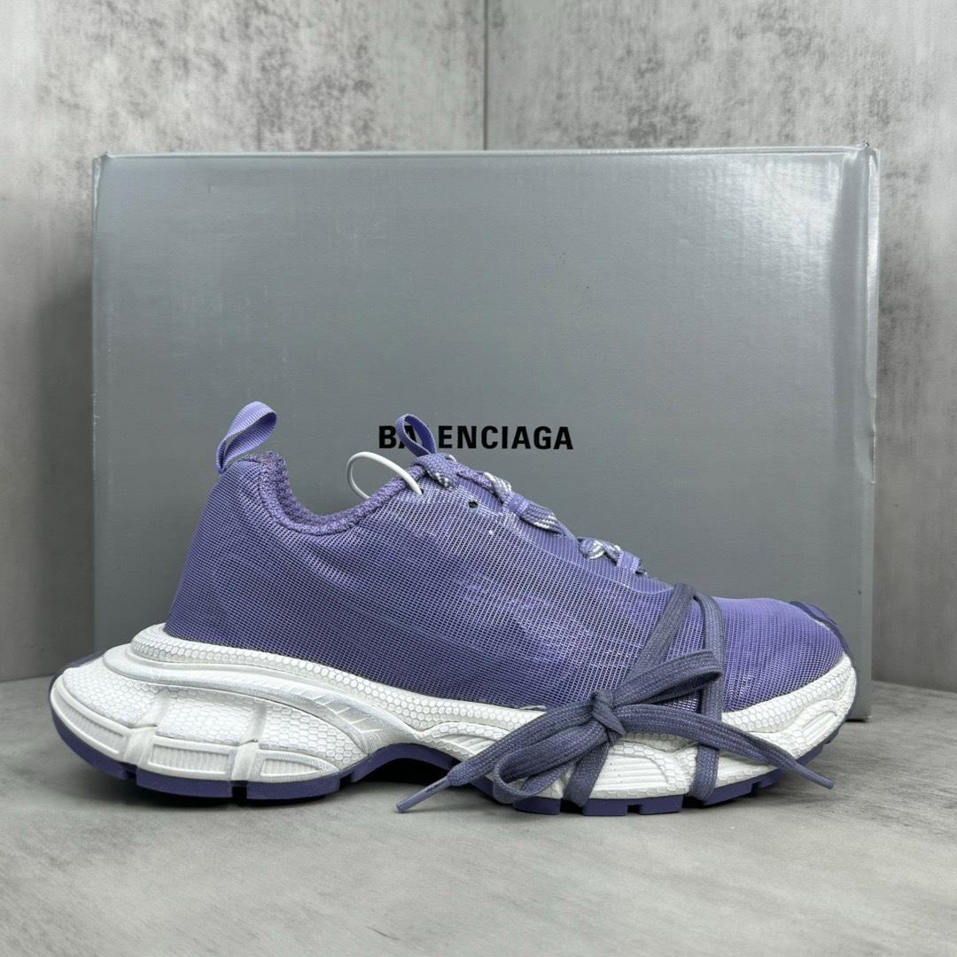 Balenciaga 3XL Net Sneaker In Lilac And White Polyester - PerfectKickZ