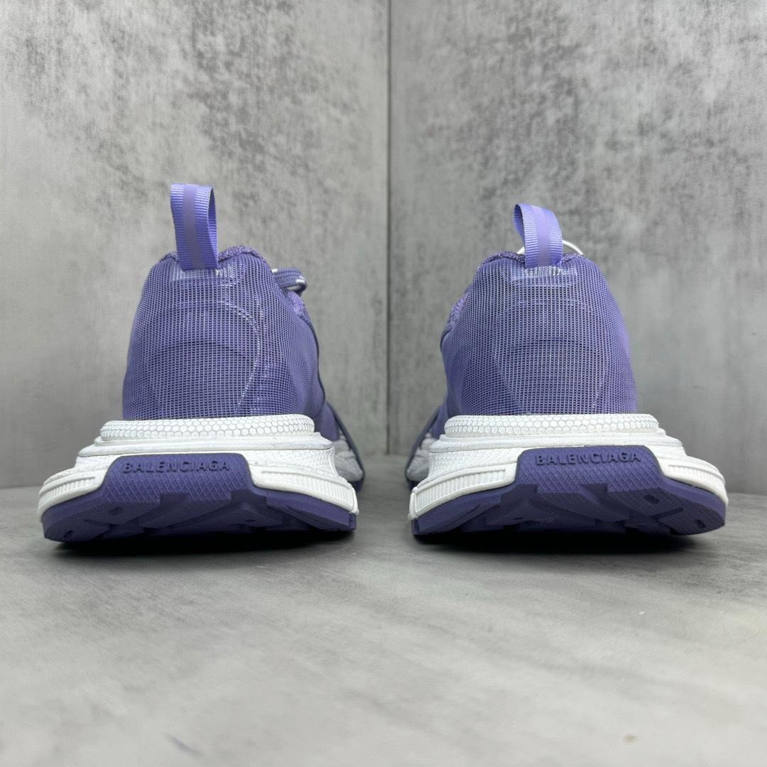 Balenciaga 3XL Net Sneaker In Lilac And White Polyester - PerfectKickZ