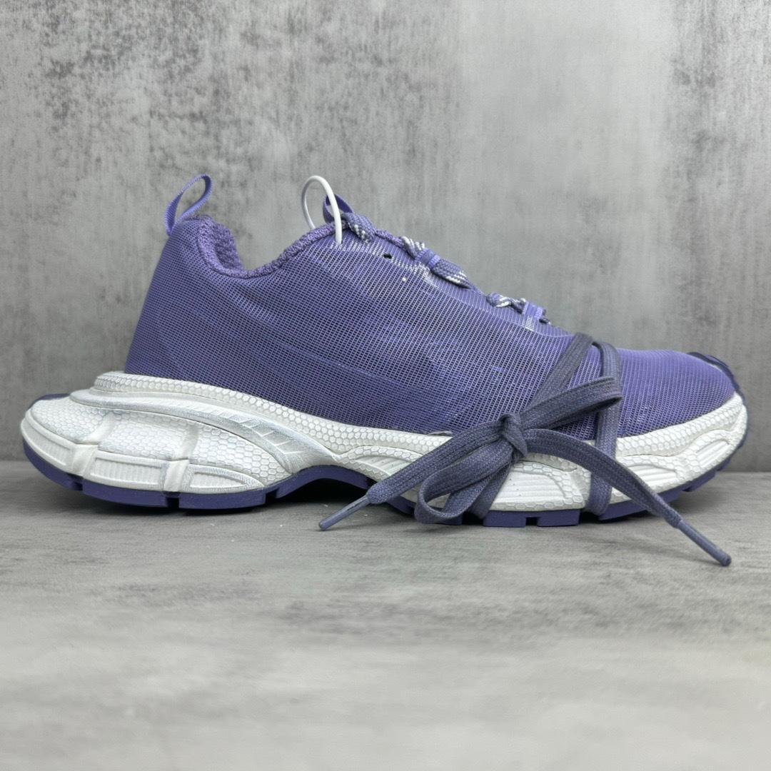 Balenciaga 3XL Net Sneaker In Lilac And White Polyester - PerfectKickZ