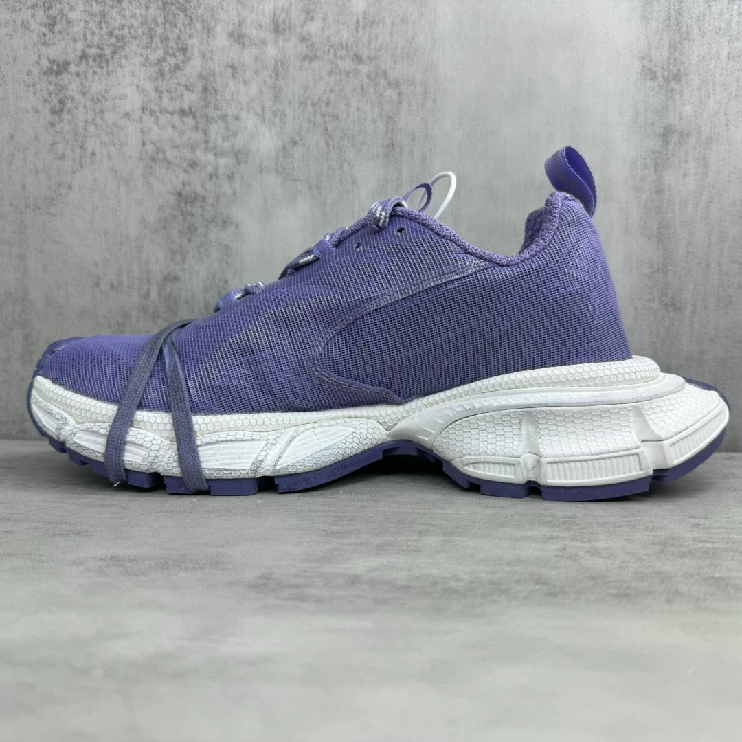 Balenciaga 3XL Net Sneaker In Lilac And White Polyester - PerfectKickZ