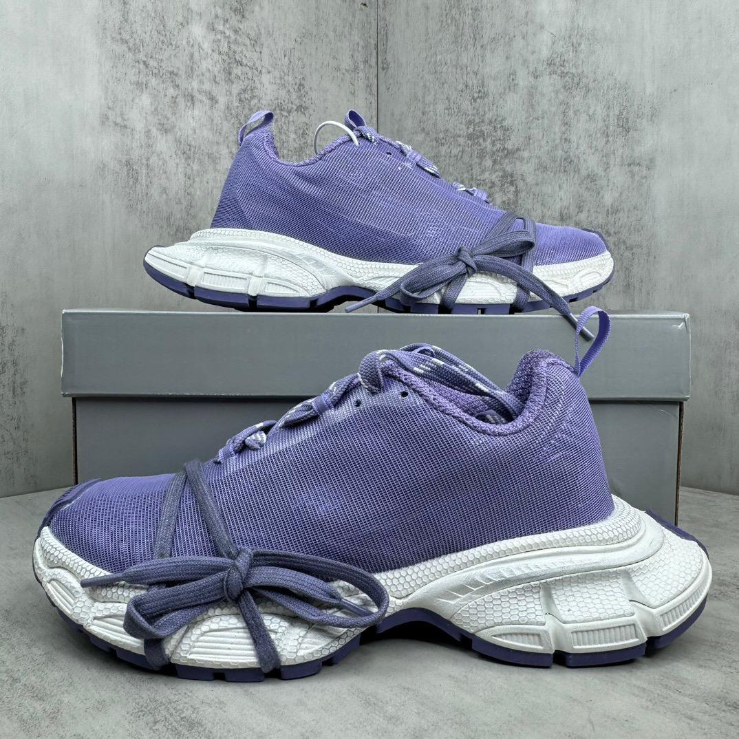 Balenciaga 3XL Net Sneaker In Lilac And White Polyester - PerfectKickZ