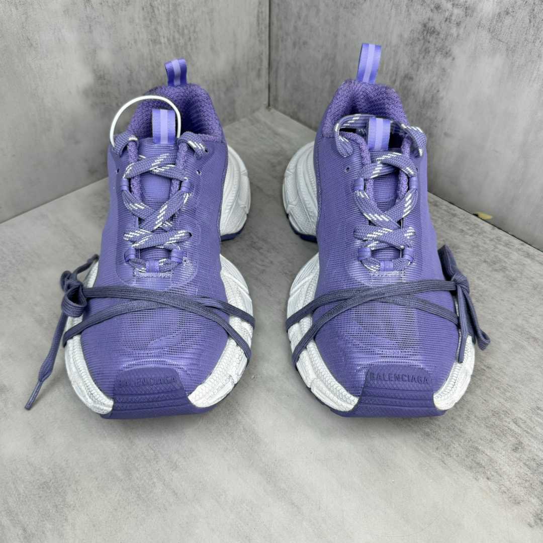 Balenciaga 3XL Net Sneaker In Lilac And White Polyester - PerfectKickZ