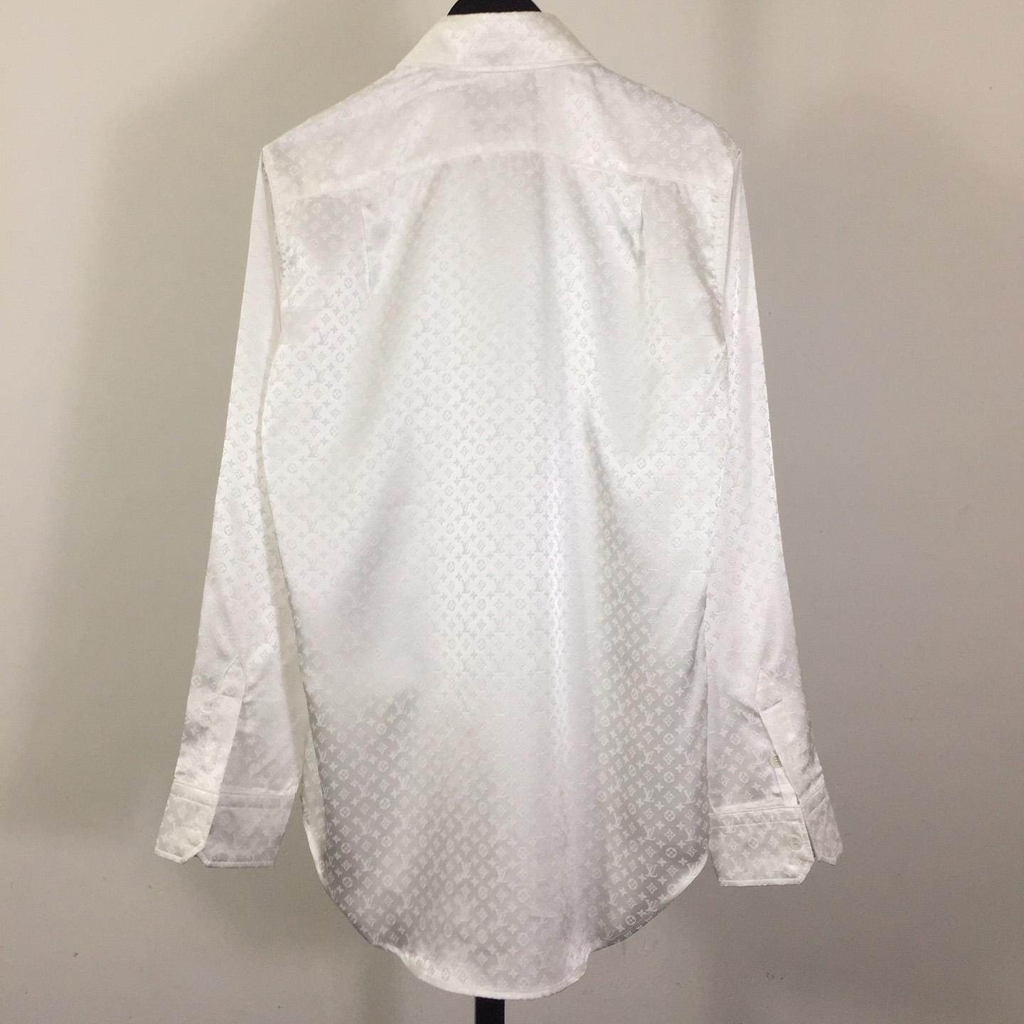 Louis Vuitton Monogram Long-Sleeved Silk Shirt   1AFJUE - PerfectKickZ