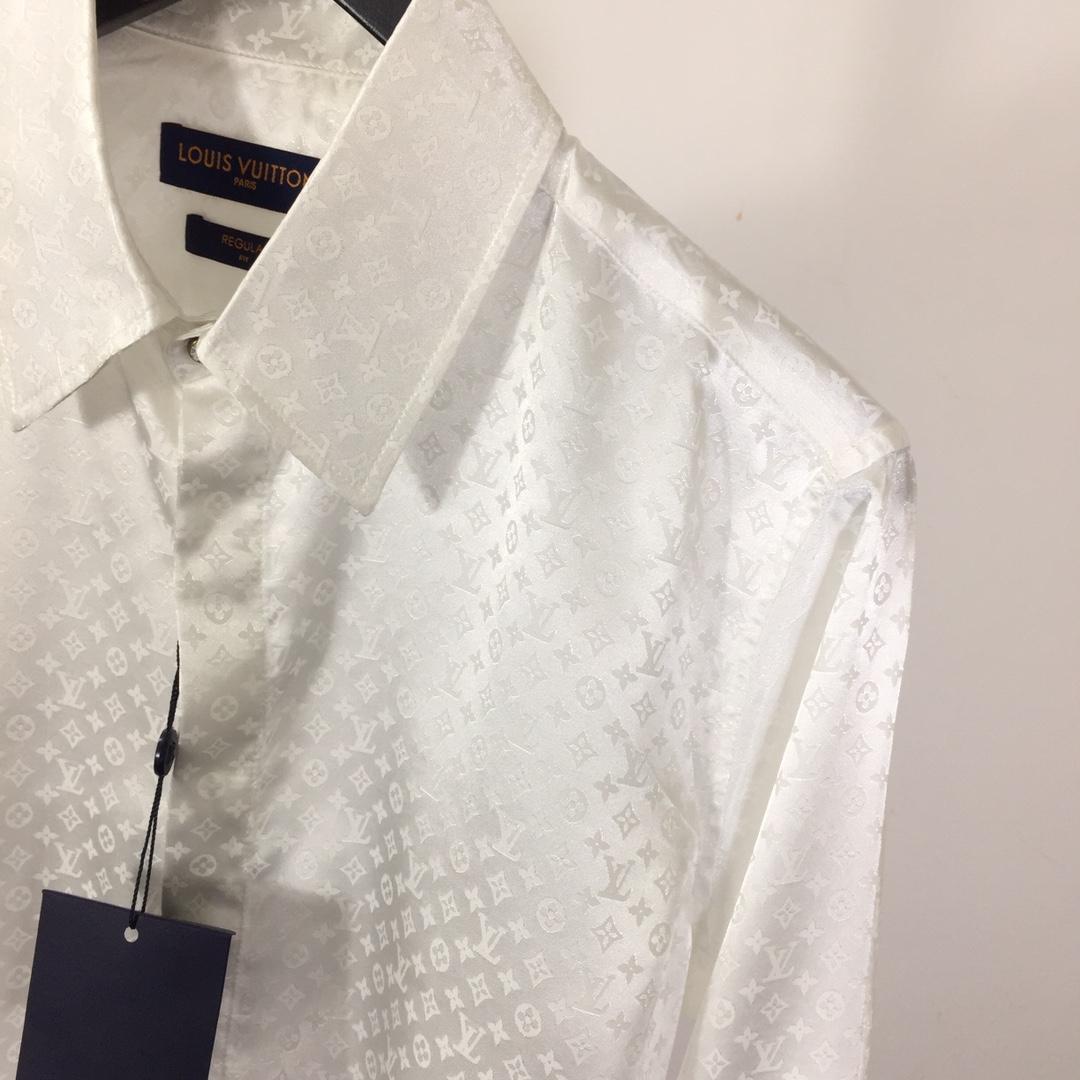 Louis Vuitton Monogram Long-Sleeved Silk Shirt   1AFJUE - PerfectKickZ