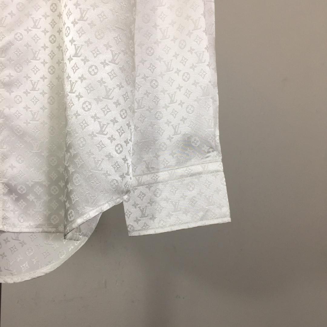 Louis Vuitton Monogram Long-Sleeved Silk Shirt   1AFJUE - PerfectKickZ