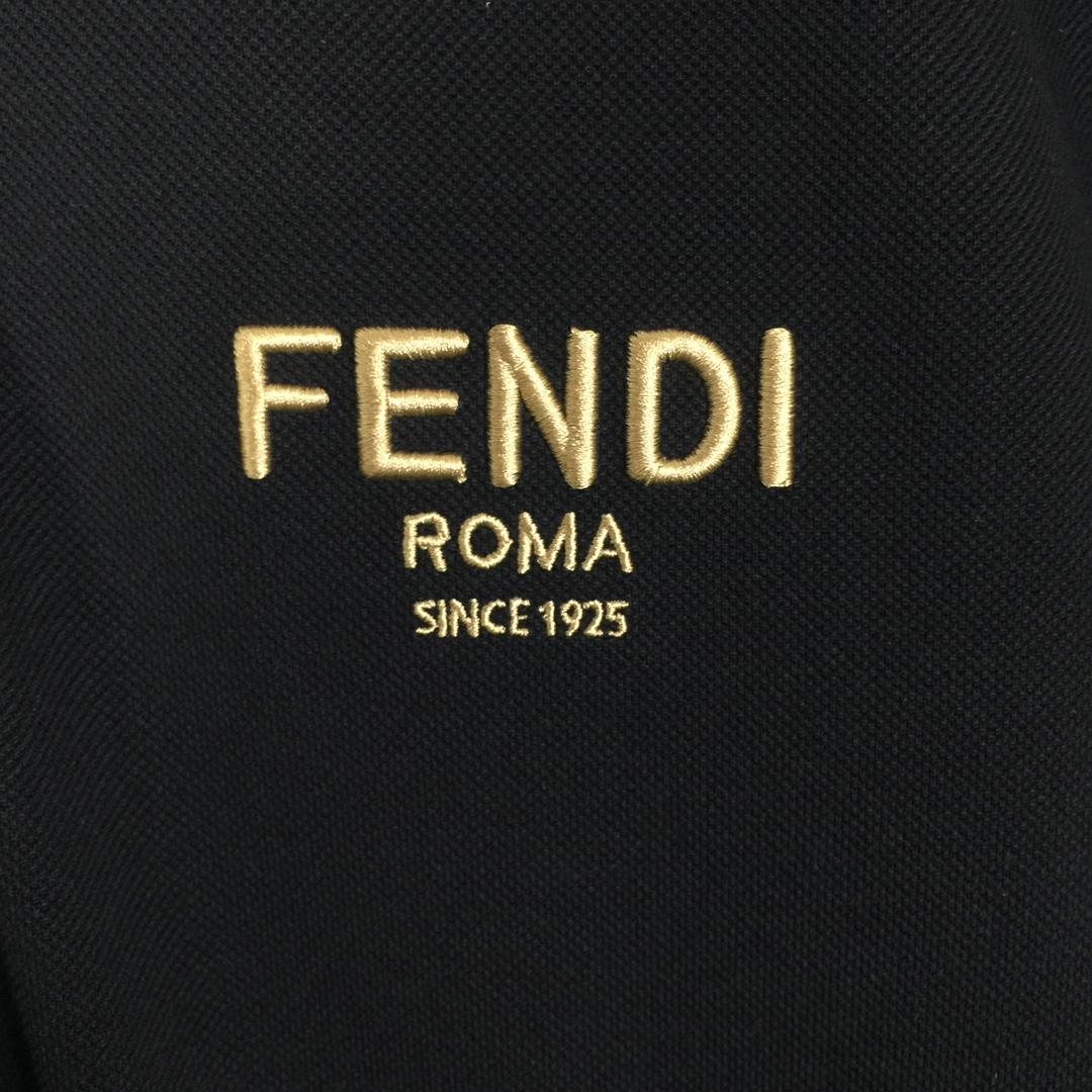 Fendi Logo Cotton Polo Shirt - PerfectKickZ