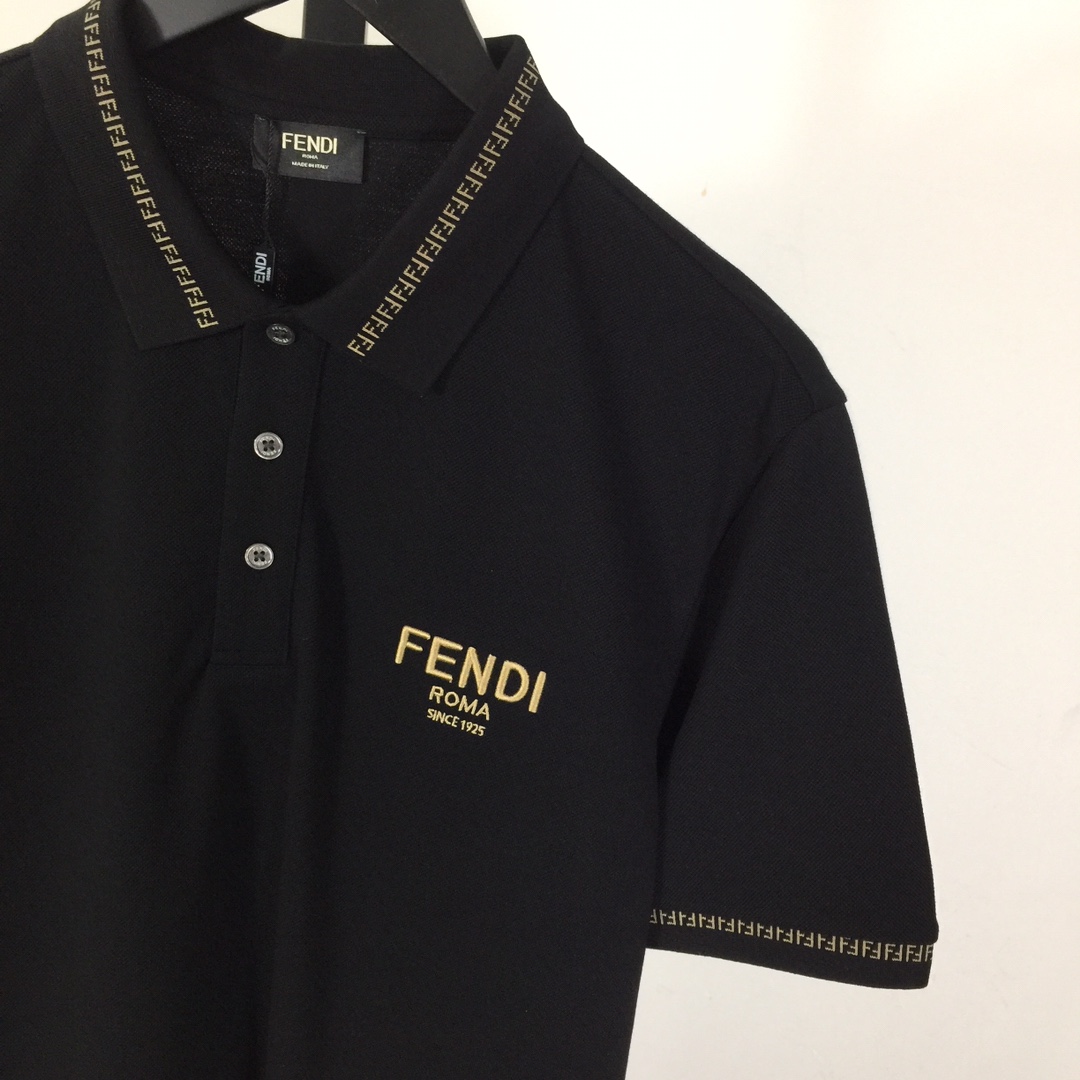 Fendi Logo Cotton Polo Shirt - PerfectKickZ