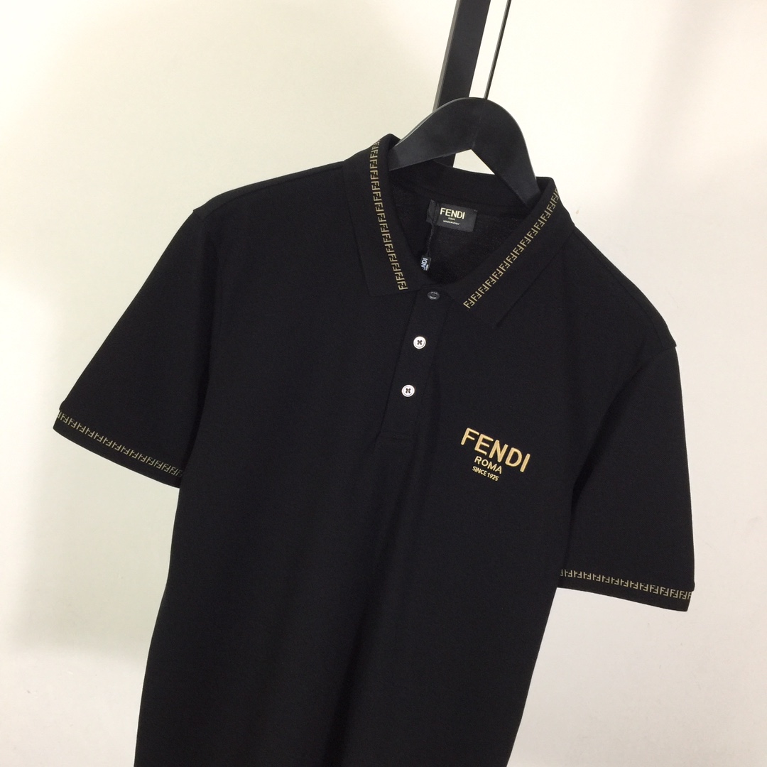 Fendi Logo Cotton Polo Shirt - PerfectKickZ
