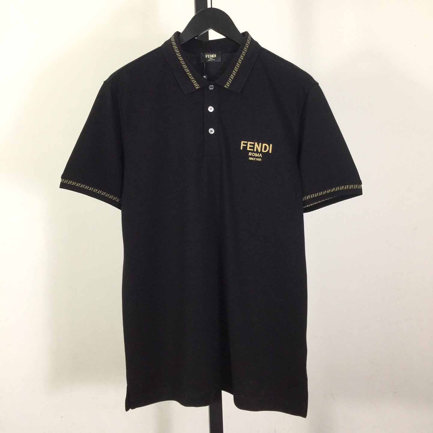 Fendi Logo Cotton Polo Shirt - PerfectKickZ