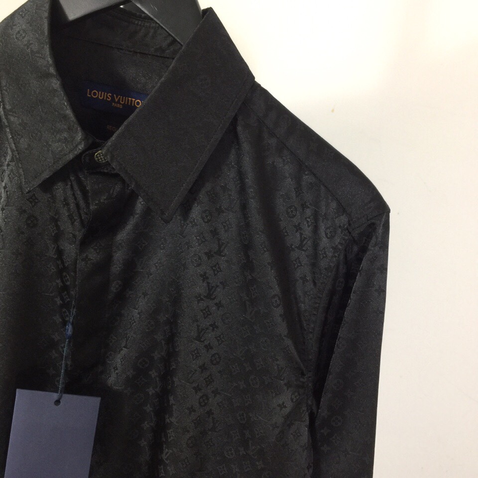 Louis Vuitton Monogram Long-Sleeved Silk Shirt   1AFWGJ - PerfectKickZ