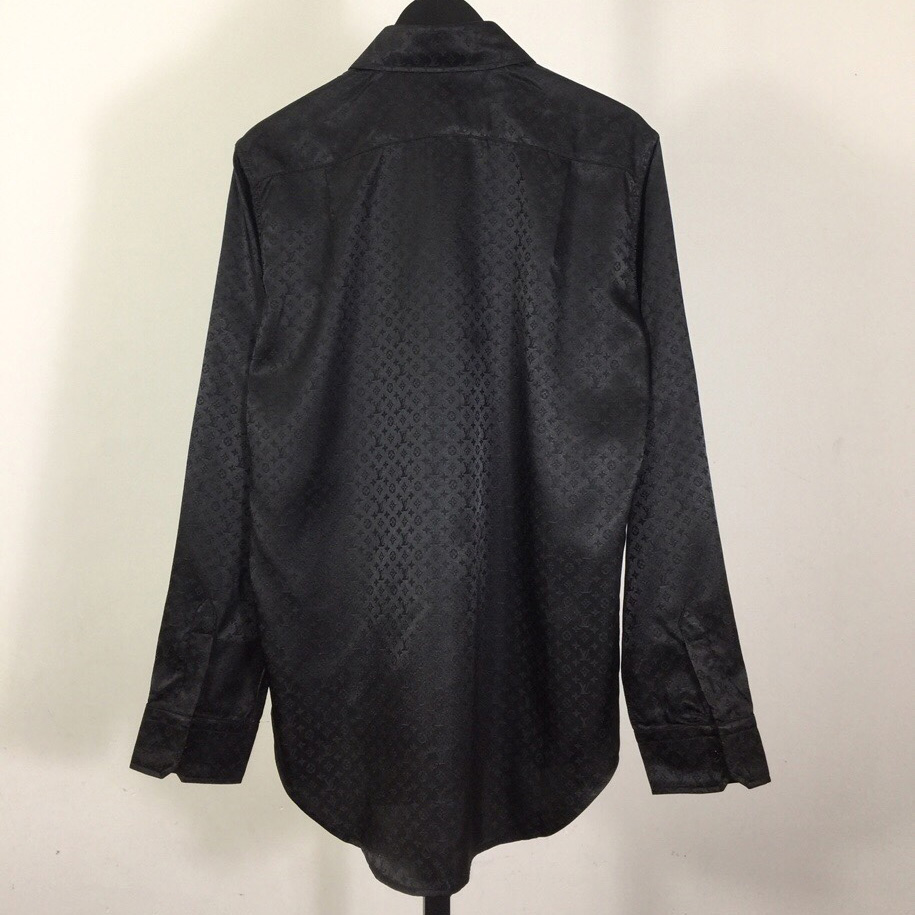 Louis Vuitton Monogram Long-Sleeved Silk Shirt   1AFWGJ - PerfectKickZ