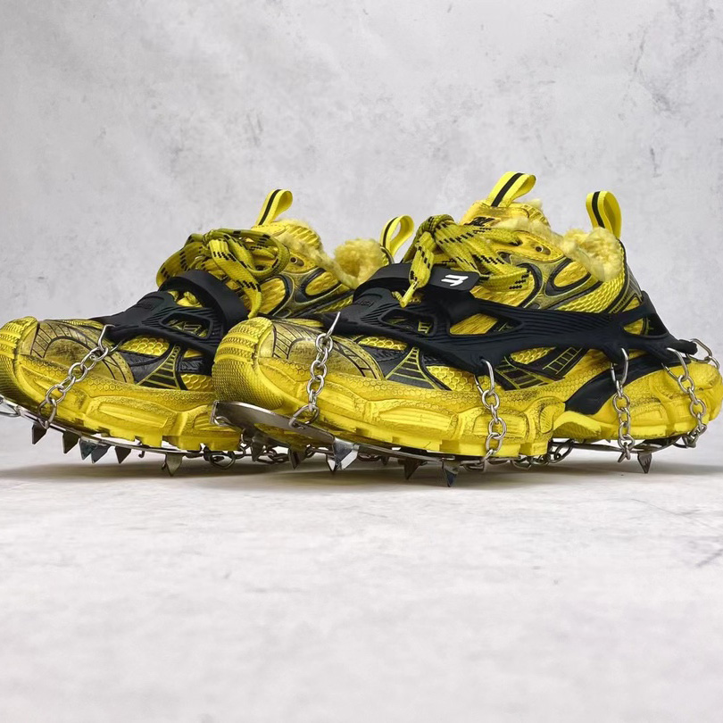 Balenciaga 3XL Ski Sneaker In Yellow And Black Mesh And Polyurethane - PerfectKickZ