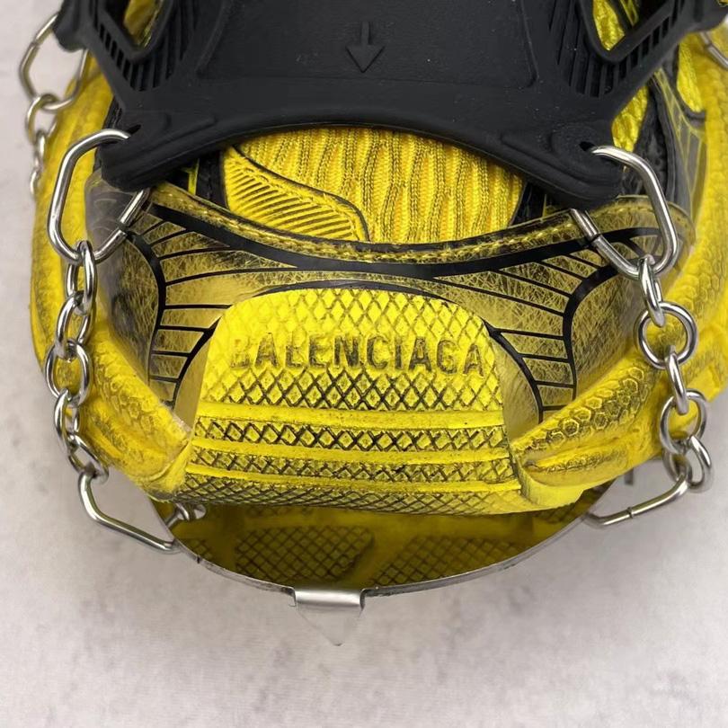 Balenciaga 3XL Ski Sneaker In Yellow And Black Mesh And Polyurethane - PerfectKickZ
