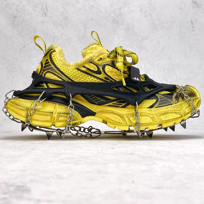 Balenciaga 3XL Ski Sneaker In Yellow And Black Mesh And Polyurethane - PerfectKickZ