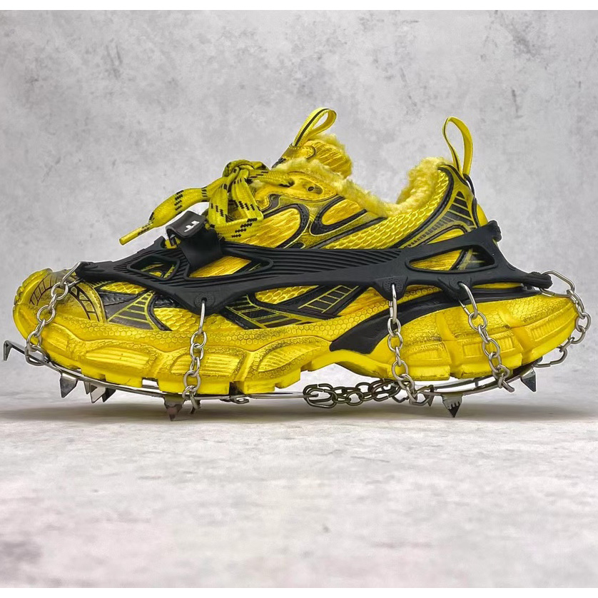 Balenciaga 3XL Ski Sneaker In Yellow And Black Mesh And Polyurethane - PerfectKickZ