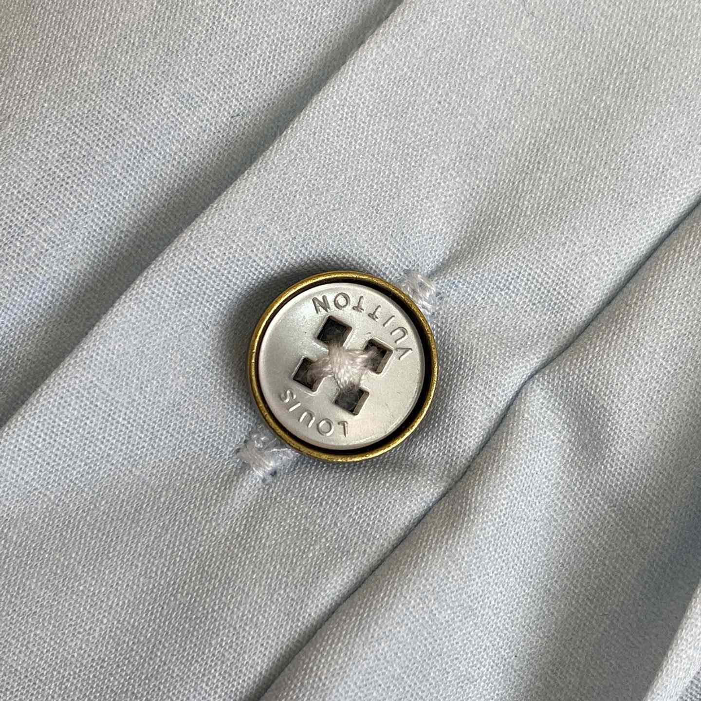 Louis Vuitton Monogram Printed Long-Sleeved Cotton Poplin Shirt  1AFXVW - 