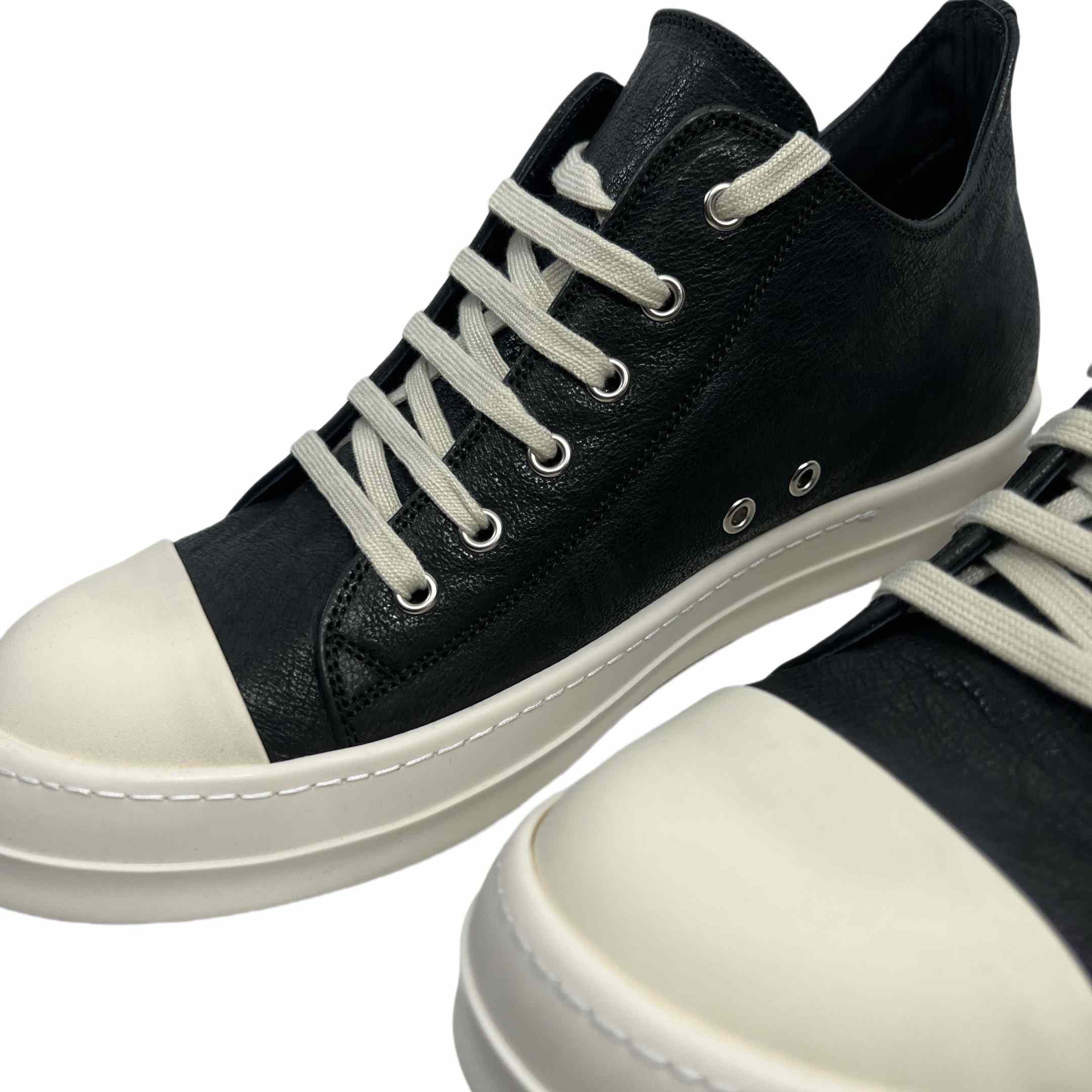 Rick Owens Leather Low-Top Sneakers - PerfectKickZ