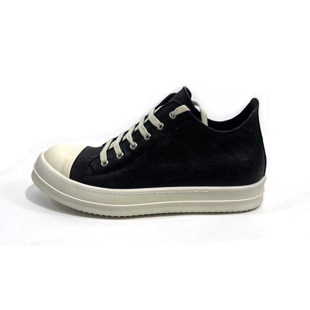 Rick Owens Leather Low-Top Sneakers - PerfectKickZ