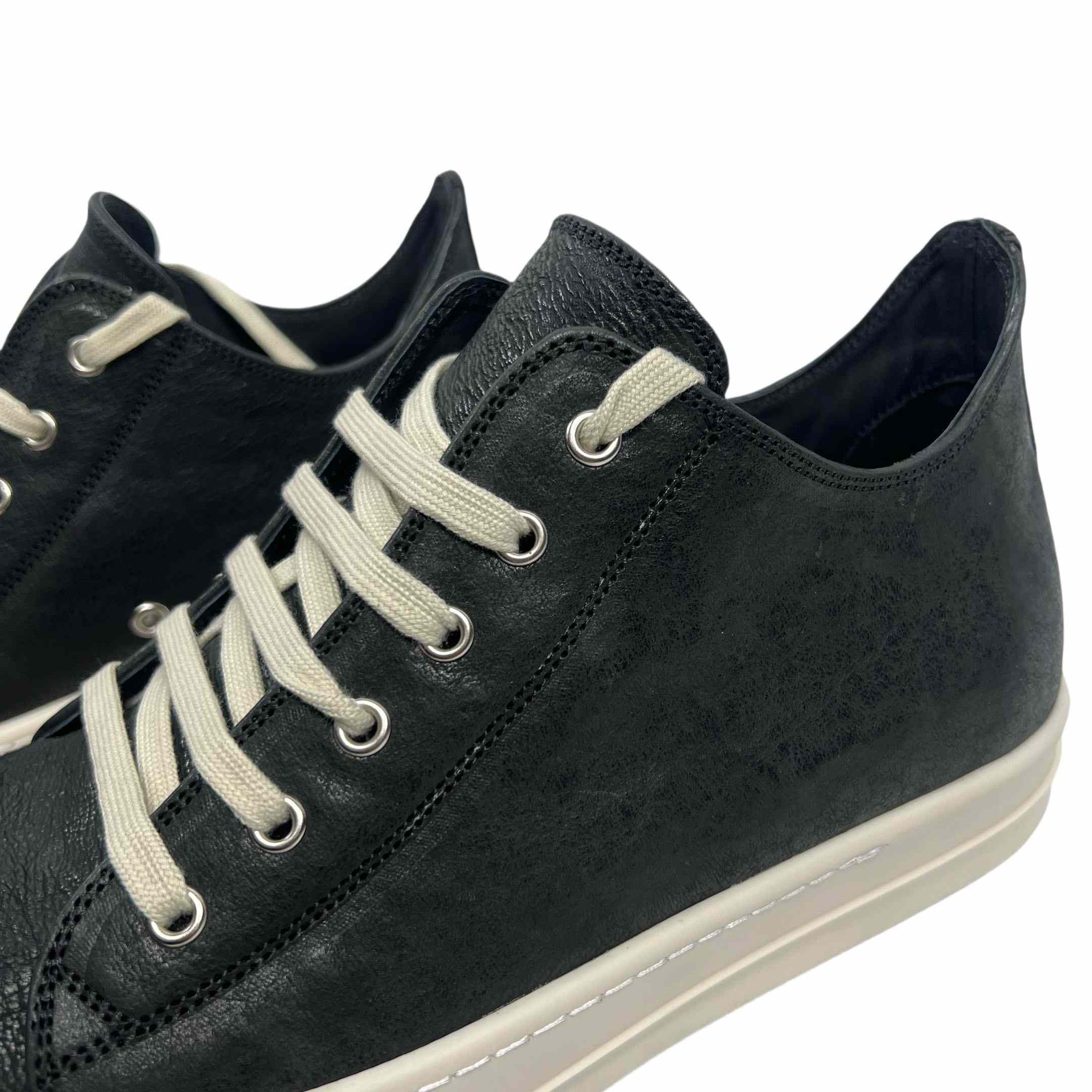 Rick Owens Leather Low-Top Sneakers - PerfectKickZ
