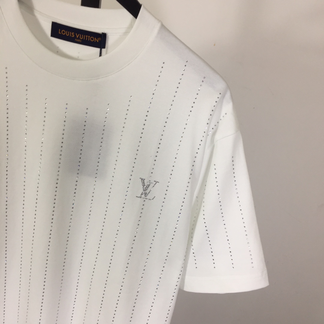 Louis Vuitton Cotton T-Shirt With Crystal - PerfectKickZ