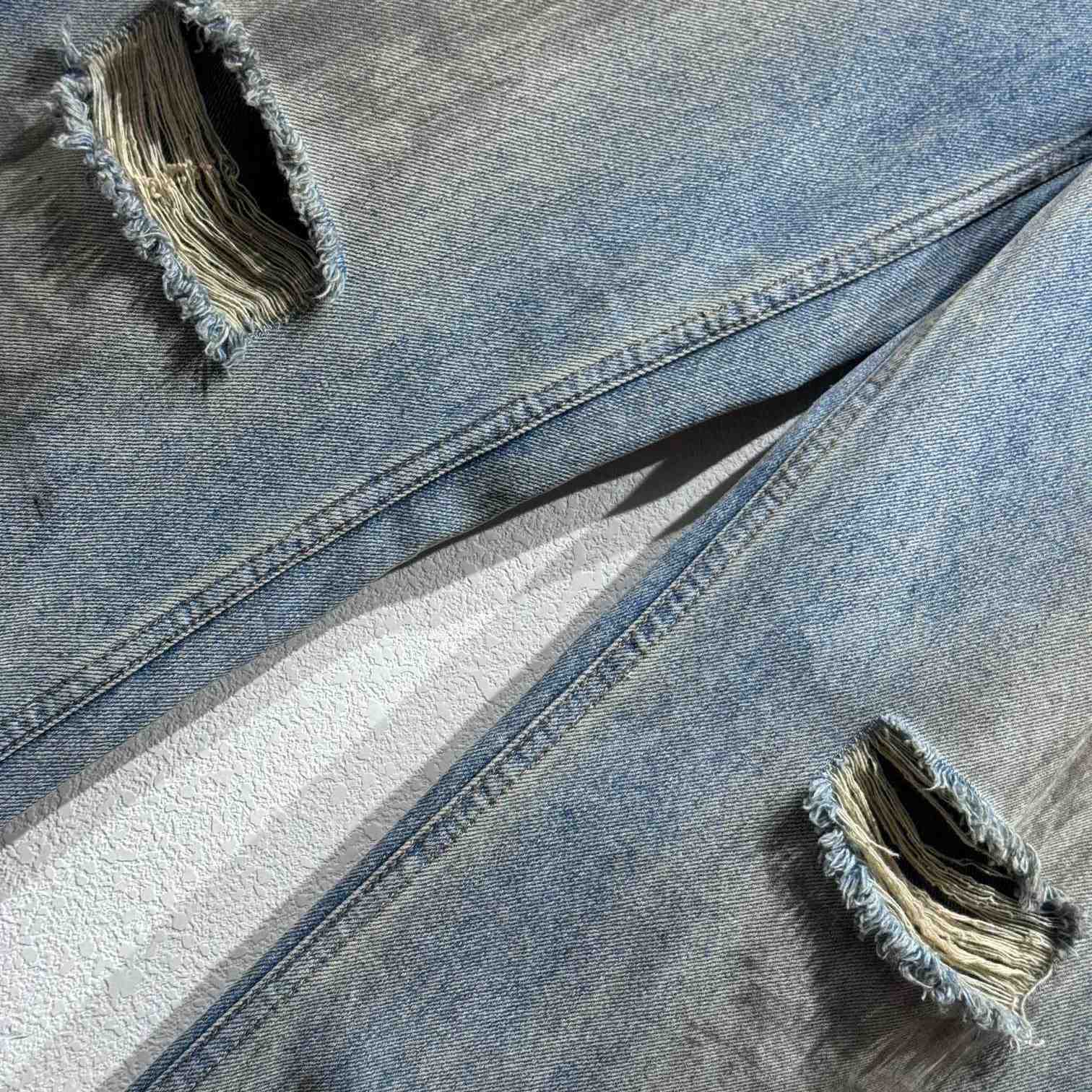Acne Studios Mud Distressed Micro Flared Baggy Pants - PerfectKickZ